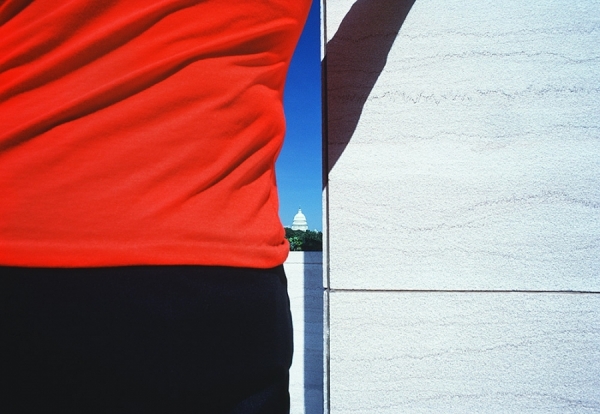 Photograph Mitchell Funk Red Shirt Capitol on One Eyeland